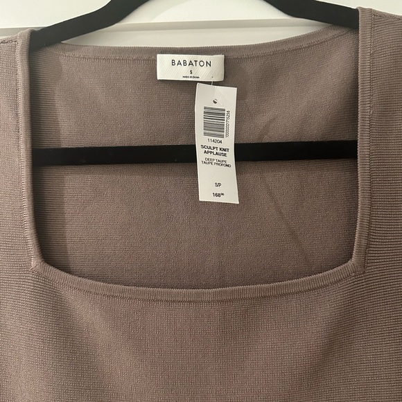 NWT Babaton Sculpt Knit Applause Dress in Deep Taupe - Picture 3 of 7
